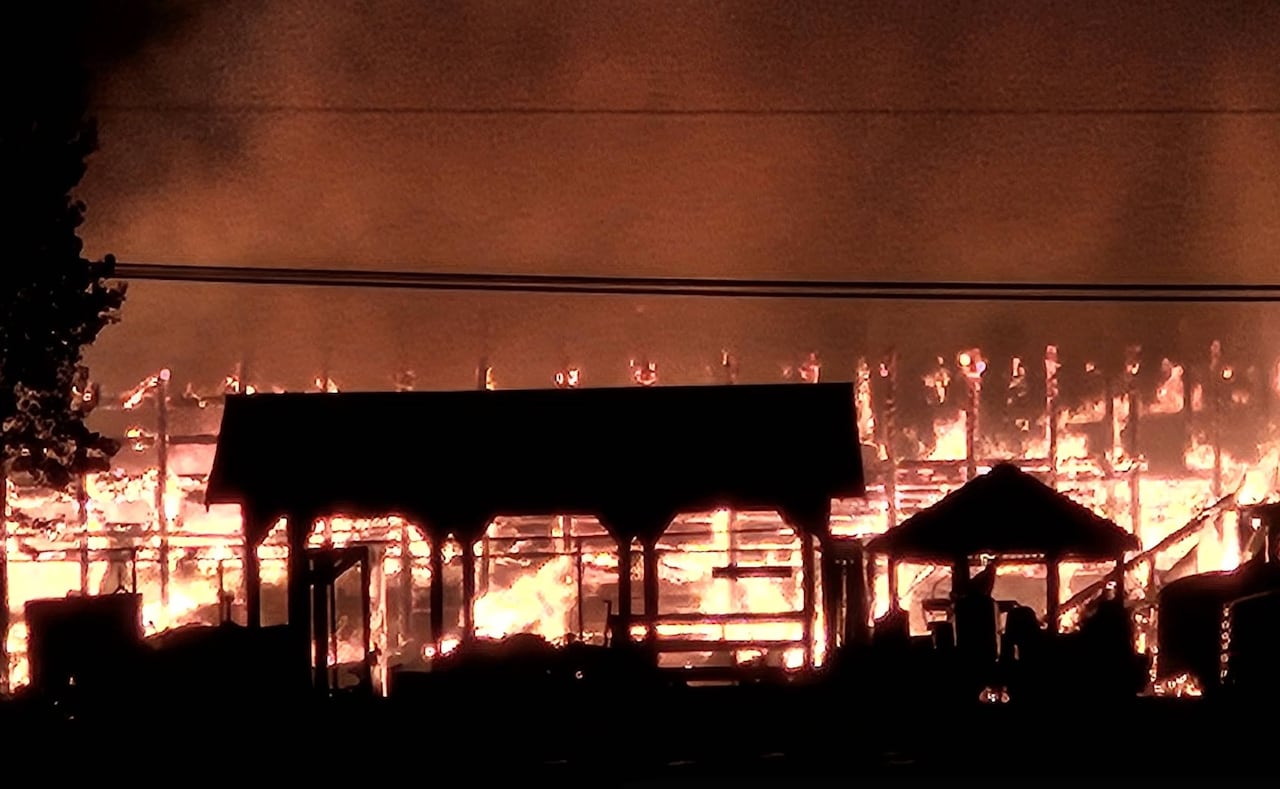 A fire.