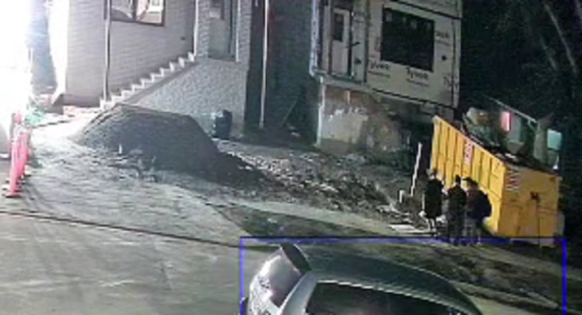A surveillance camera image.