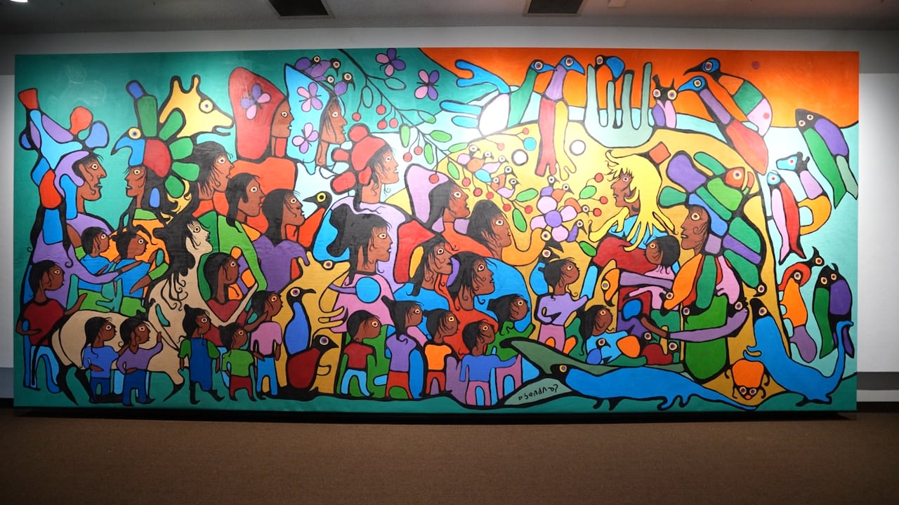 After 40 years in storage, a 22-foot-long by 10-foot-tall masterwork painting by Ojibway artist Norval Morrisseau will be unveiled at the Thunder Bay Art Gallery.