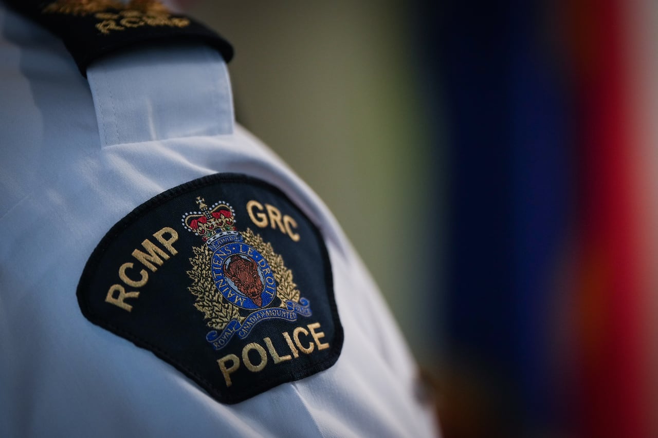 A sewed on patch that reads "RCMP Police."