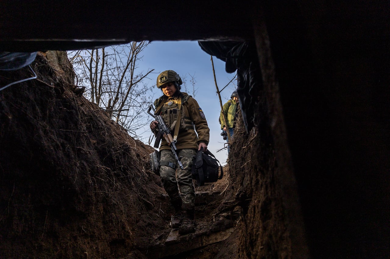 Officials say more than 10,000 Ukrainian female soldiers are serving on the front lines.