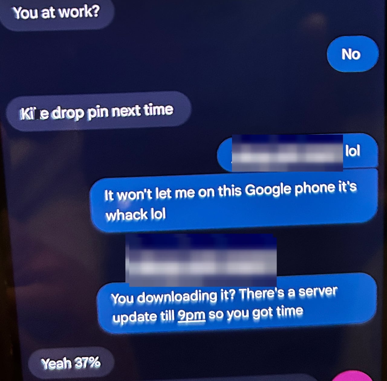 一段即时通讯对话截图