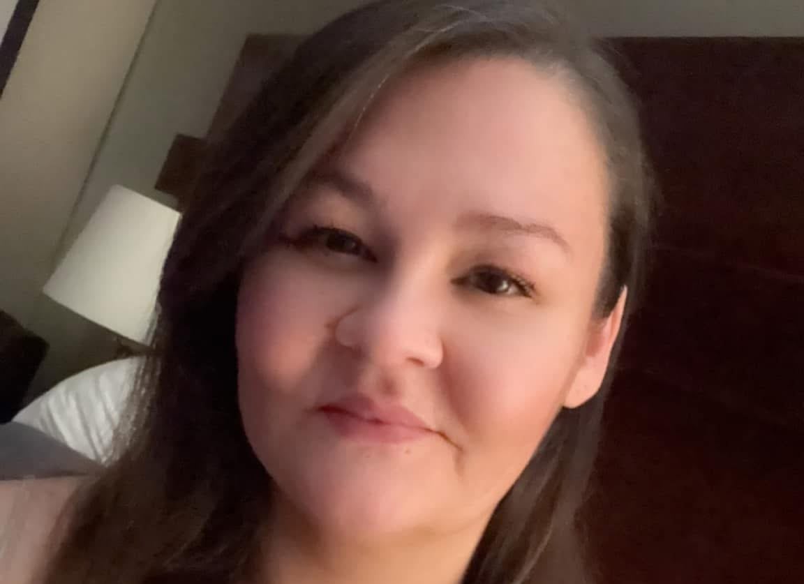 A First Nations woman described as 5 foot 4 inches tall, with brown, medium-length hair.