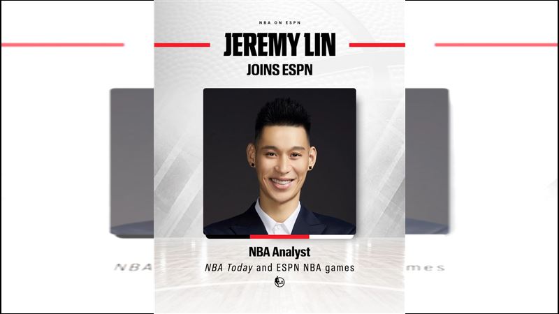 《ESPN》正式公布2026-27賽季的轉播黃金陣容，宣布林書豪將以球評及專業分析師的身分重磅加盟，迎向全新的媒體人挑戰。（圖／翻攝自X平台 @ESPNPR）
