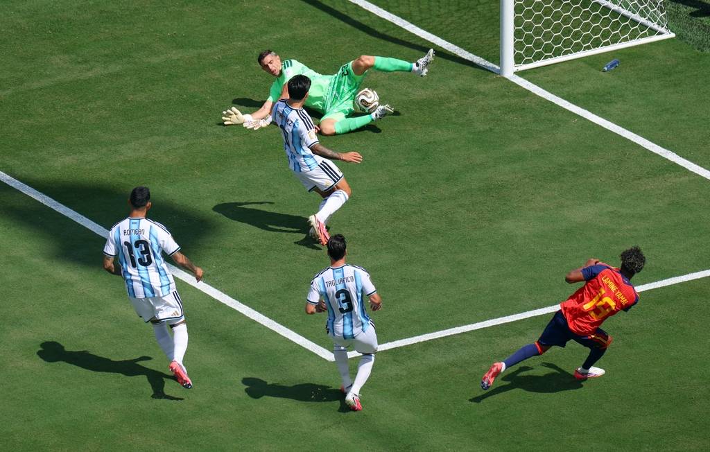 阿根廷0射门！上半场，西班牙0-0阿根廷
