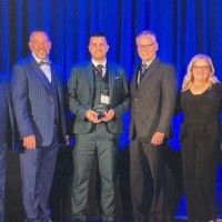 Sobey's Gravenhurst location owner and operator Jesse Grimes (centre) credits his staff and the OPP for stopping alleged thieves from getting away with $3,000 worth of stolen baby formula -- Linkedin