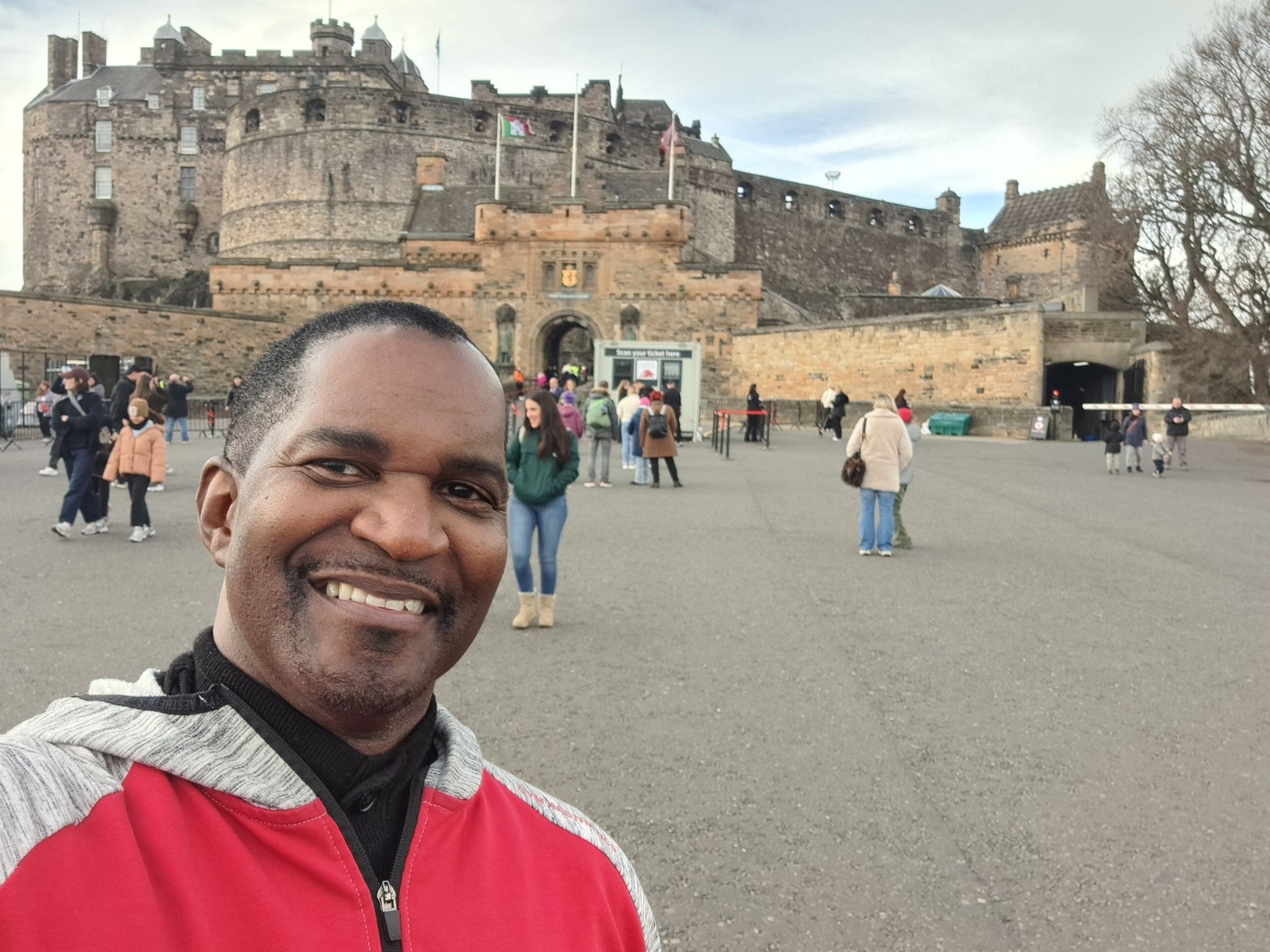 Dillon DeCoteau is pictured outside Edinburgh Castle in Edinburgh, Scotland, in April 2026.