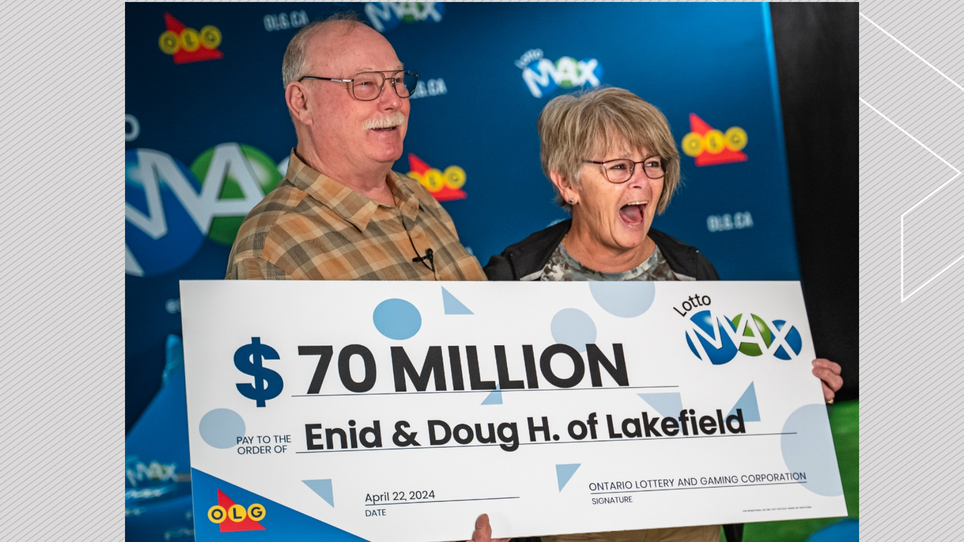 保守秘密两个月后，安大略省夫妇庆祝赢得 7000 万美元 Lotto Max 大奖 ...