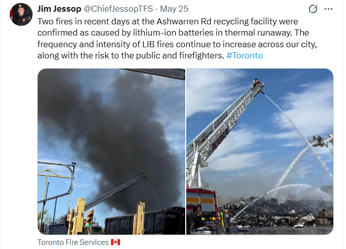 Lithium-ion battery fires