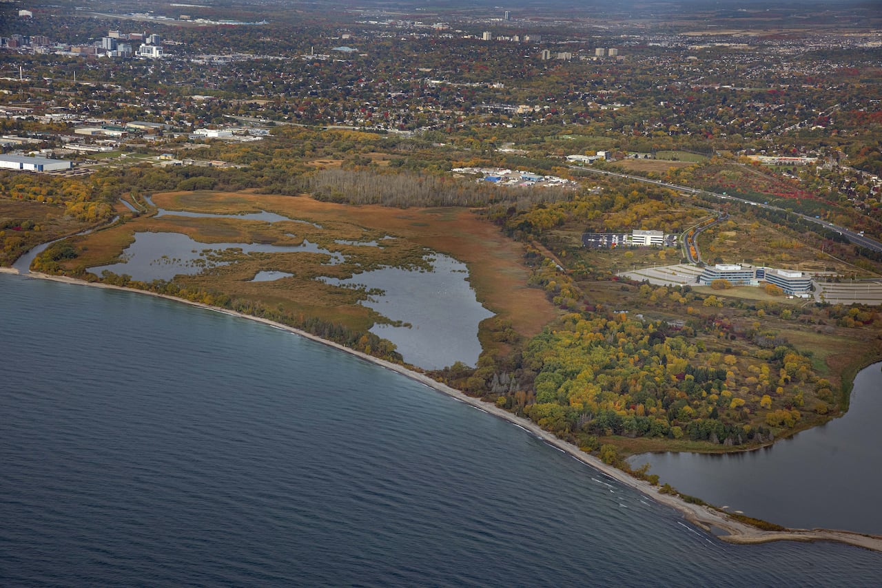The Second Marsh in Oshawa pictured from the sky