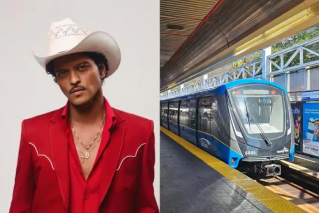 巨星Bruno Mars来到温哥华 惊喜献声SkyTrain