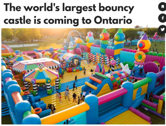 全球最大的充气城堡来加拿大了 仅开放3天