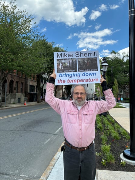 a man with a sign 