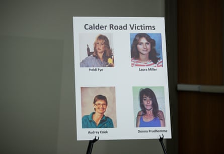 A poster with photographs of four women.