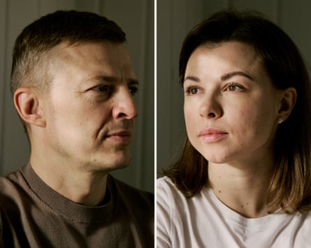 a side-by-side image shows a husband and wife