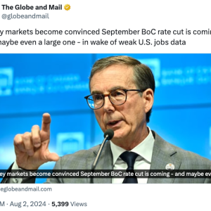 房市有救！加拿大央行9月份100%三度降息，可能降50基点！明年2.75% ...