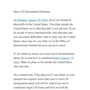 突发！康奈尔大学警告国际学生明年1月后不要做这些事！